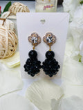 Crystal Ball Noir Earrings