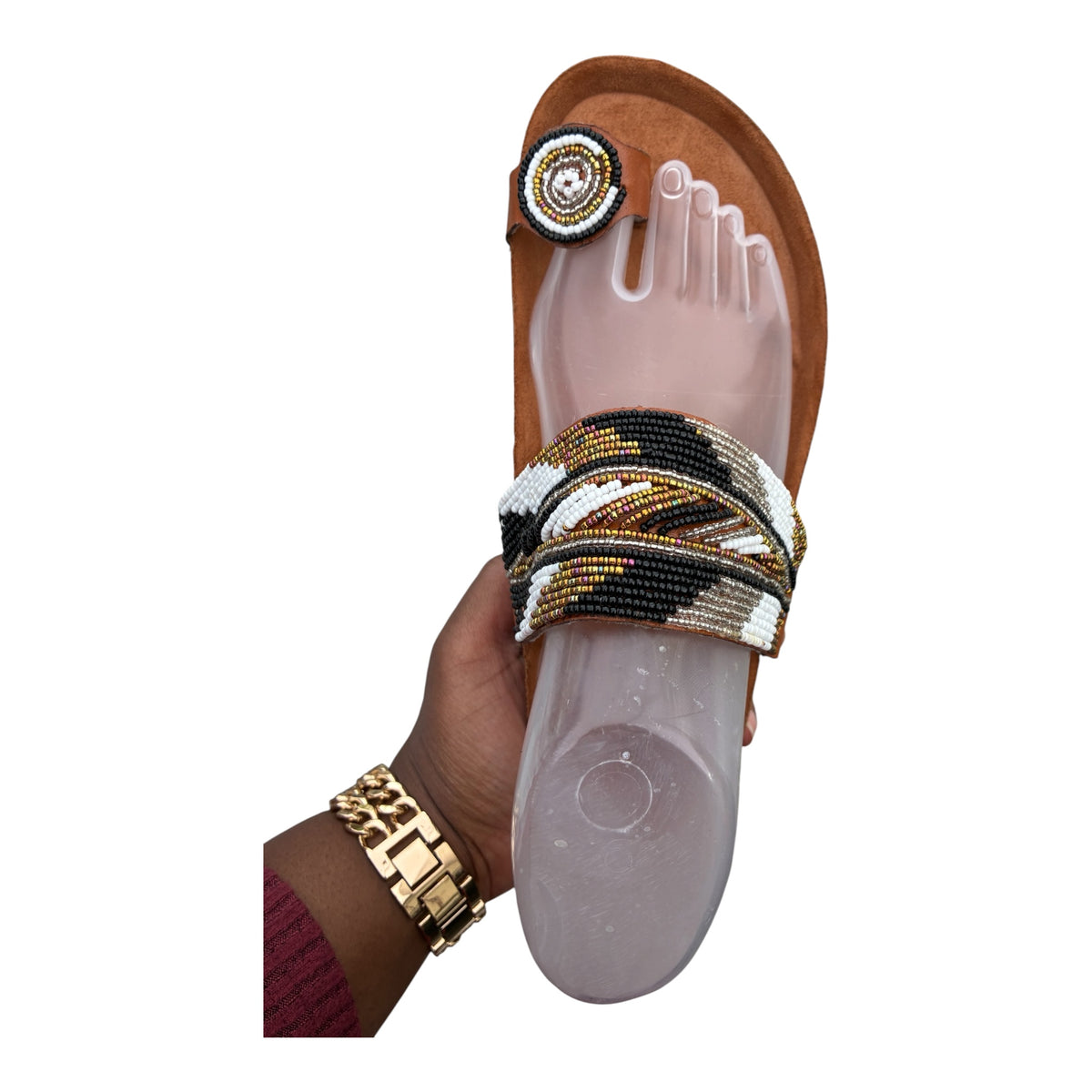 Amani Earth Bead and Cork Sandals- Handcrafted in Kenya
