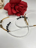 Ivory Noir Sika Waist Bead