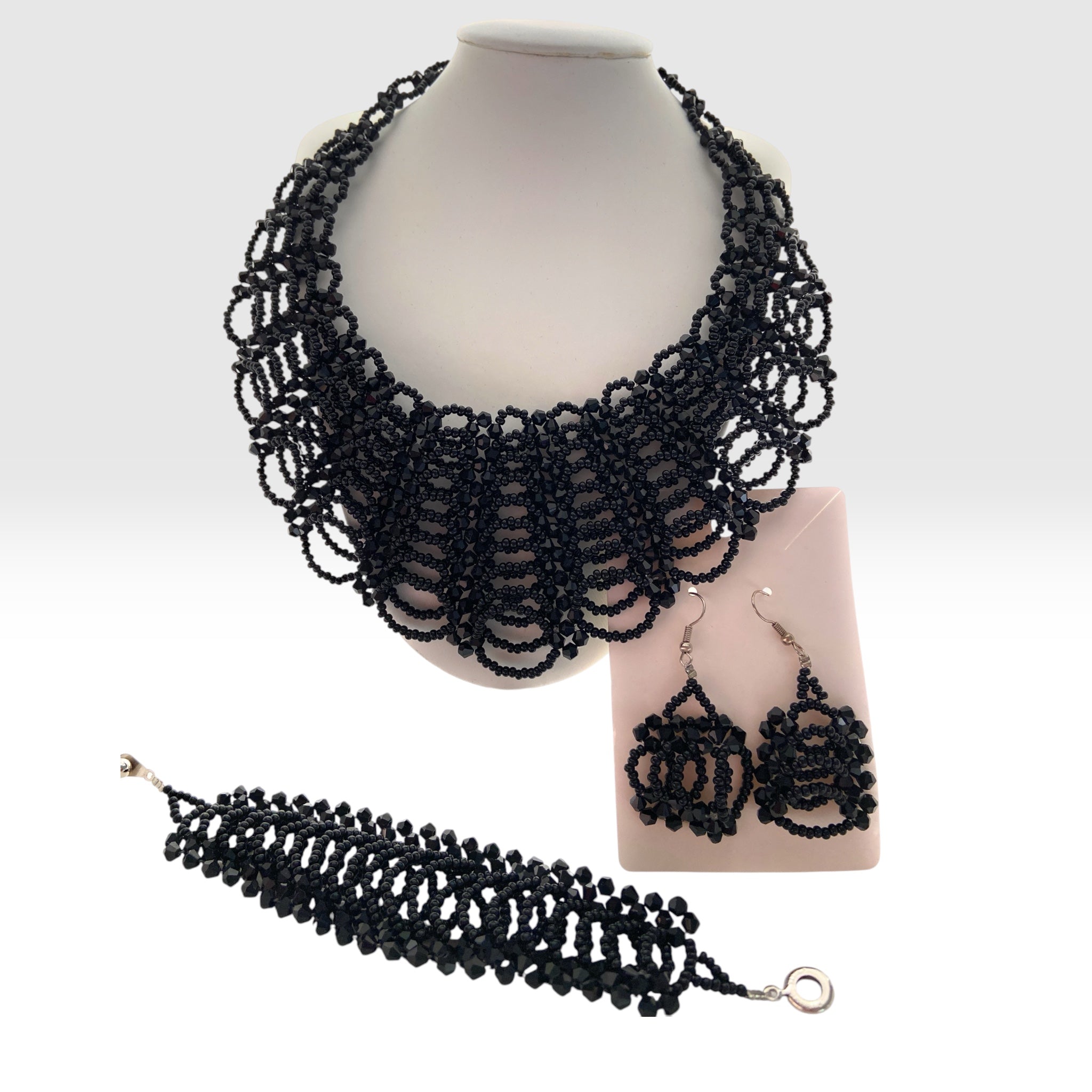 Midnight Cascade Handmade Jewelry Set