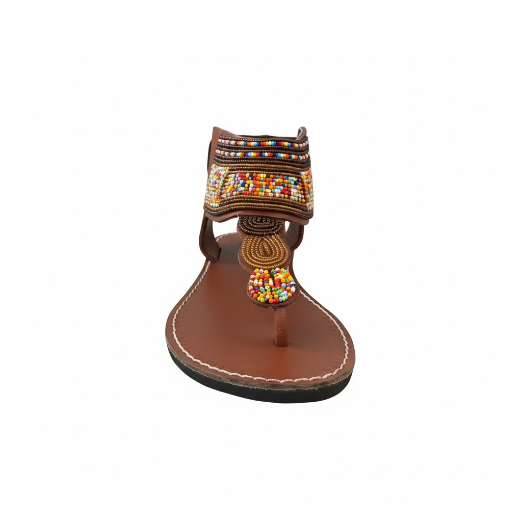 Safari Luxe Beaded Gladiator Sandals