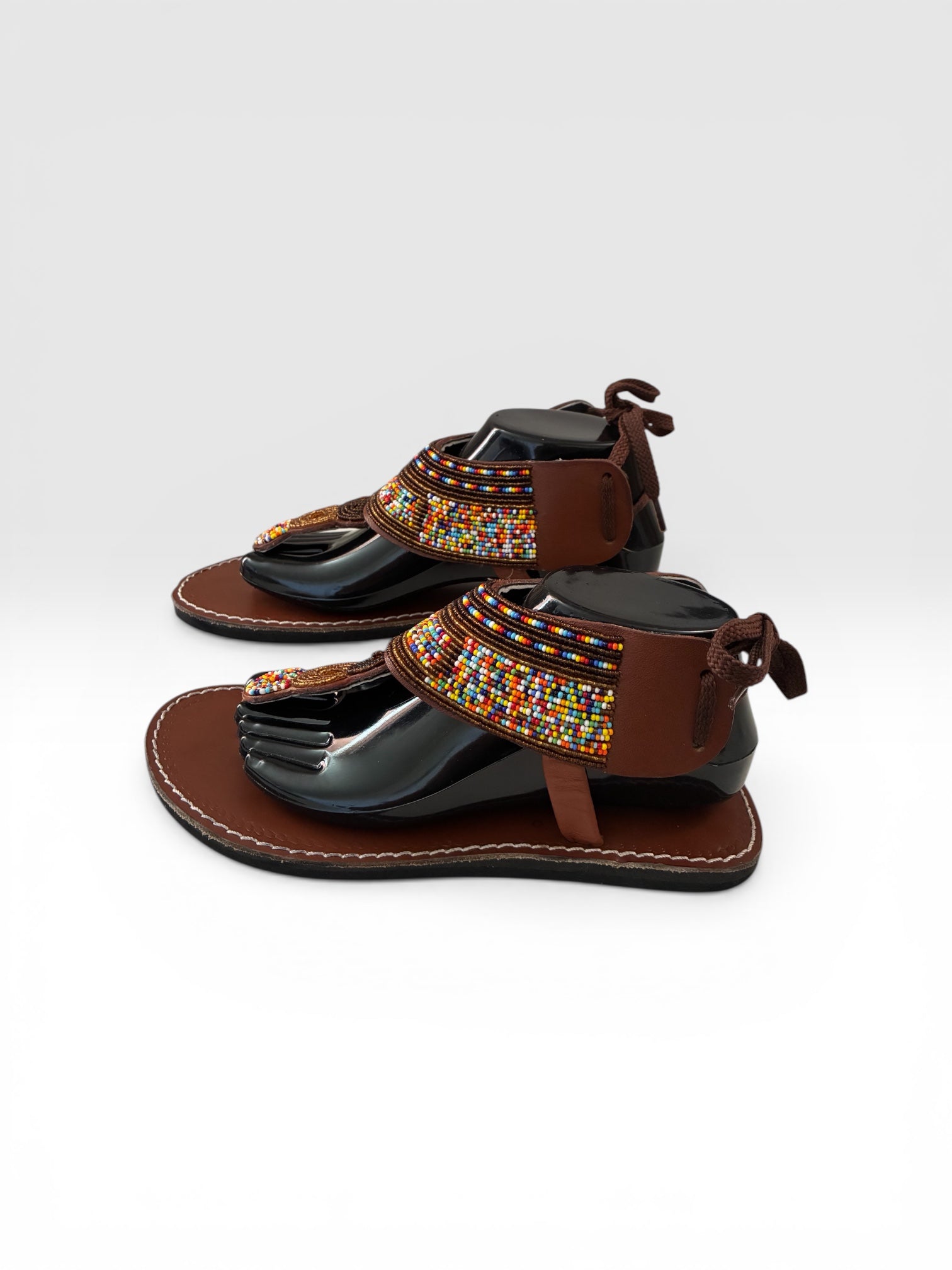 Safari Luxe Beaded Gladiator Sandals