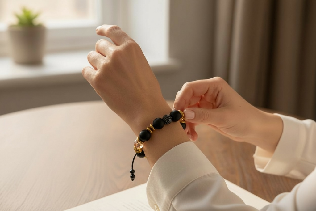 Oro Noir Bead Bracelet