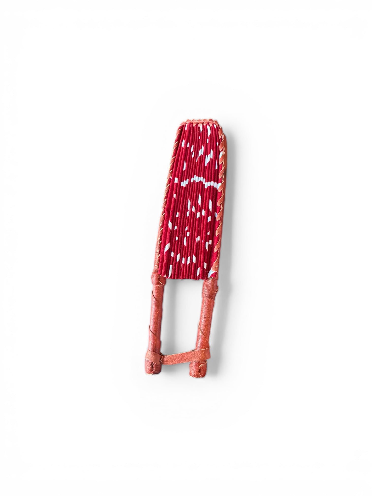 Crimson Adinkra Fan