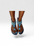Maasai Sky Beaded Leather Gladiators