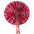 Crimson Adinkra Fan