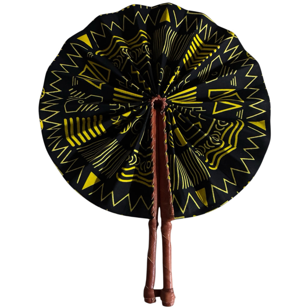 Sunburst Ankara Hand Fan