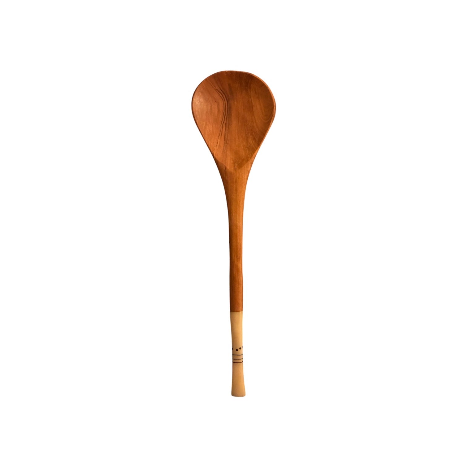 Handmade Wood and Bone Salad Server Set- Blanc