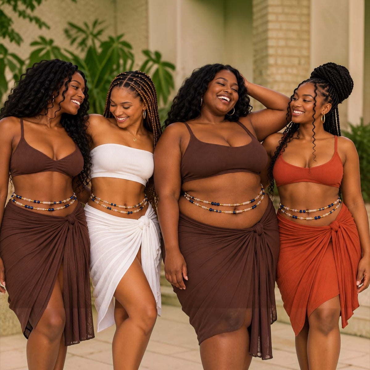 Founder’s Favorite Waist Beads, Traditional Tie-On African Waist Beads - Handcrafted in Ghana