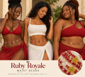 Ruby Royale Waist Beads, Traditional Tie-On African Waist Beads - Handcrafted in Ghana