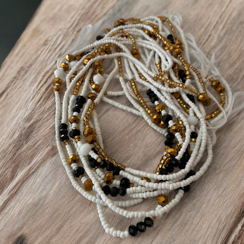 Ivory Noir Sika Waist Bead