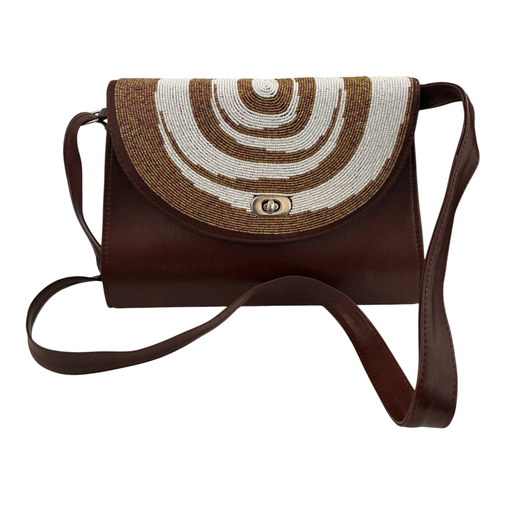 Zuri Heritage Cocoa Crossbody Bag