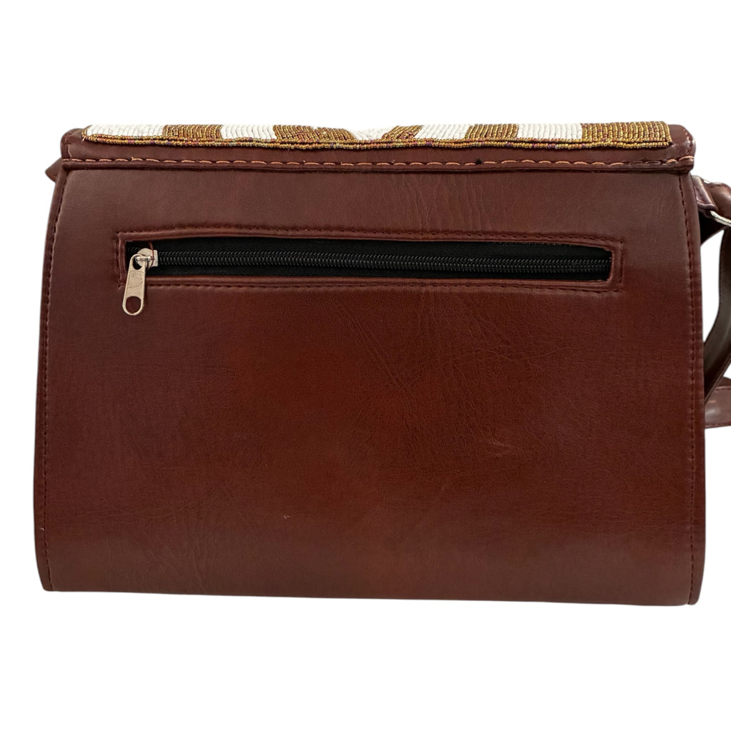 Zuri Heritage Cocoa Crossbody Bag