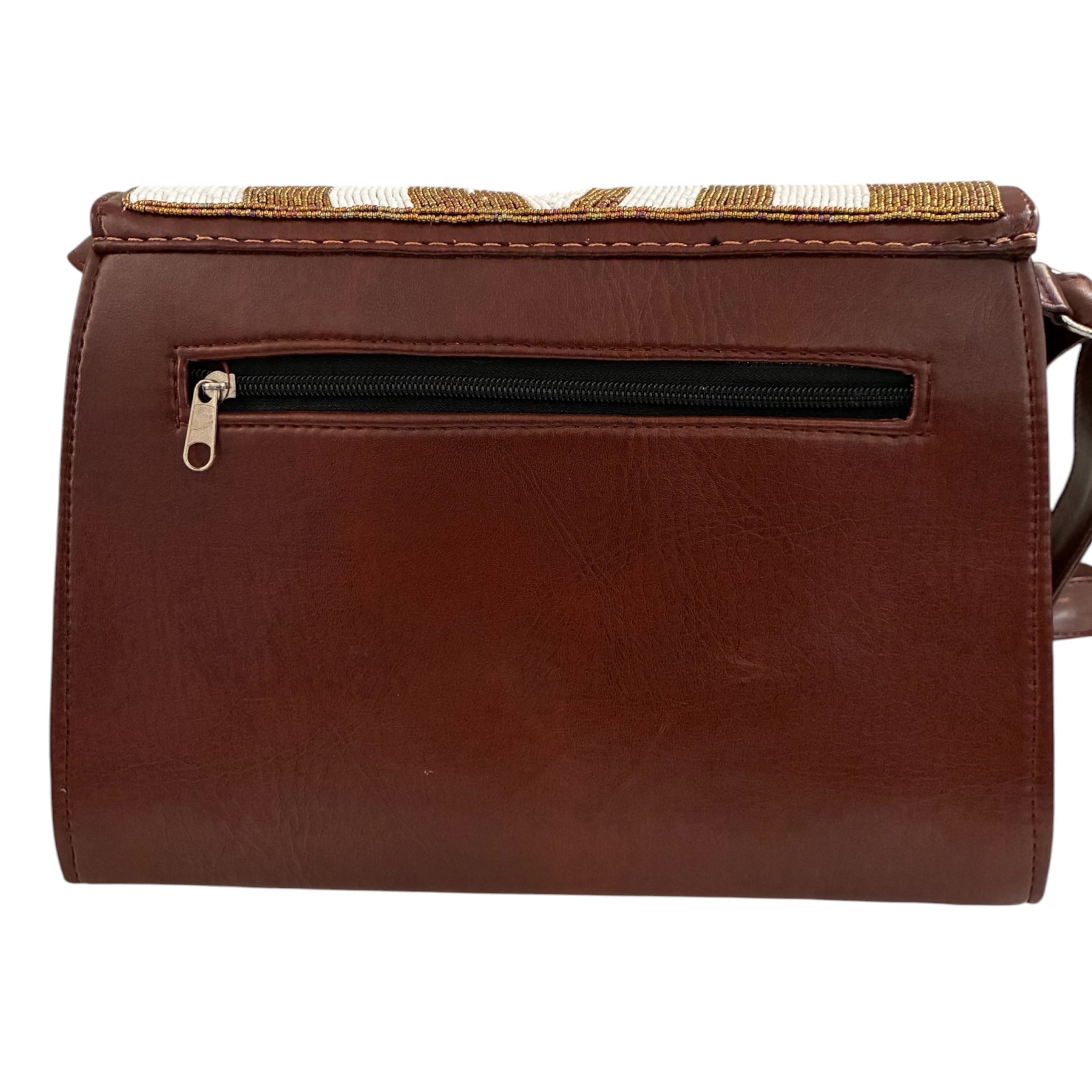 Zuri Heritage Cocoa Crossbody Bag