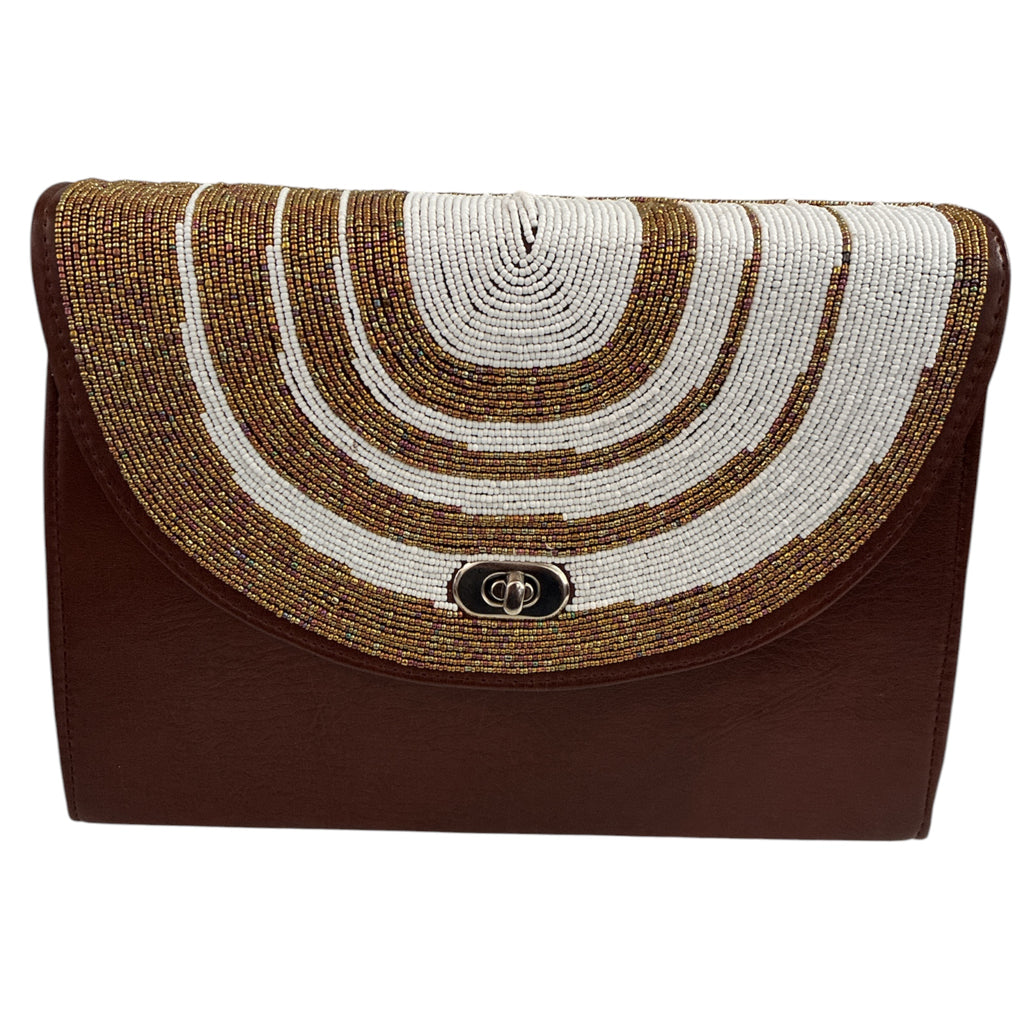 Zuri Heritage Cocoa Crossbody Bag