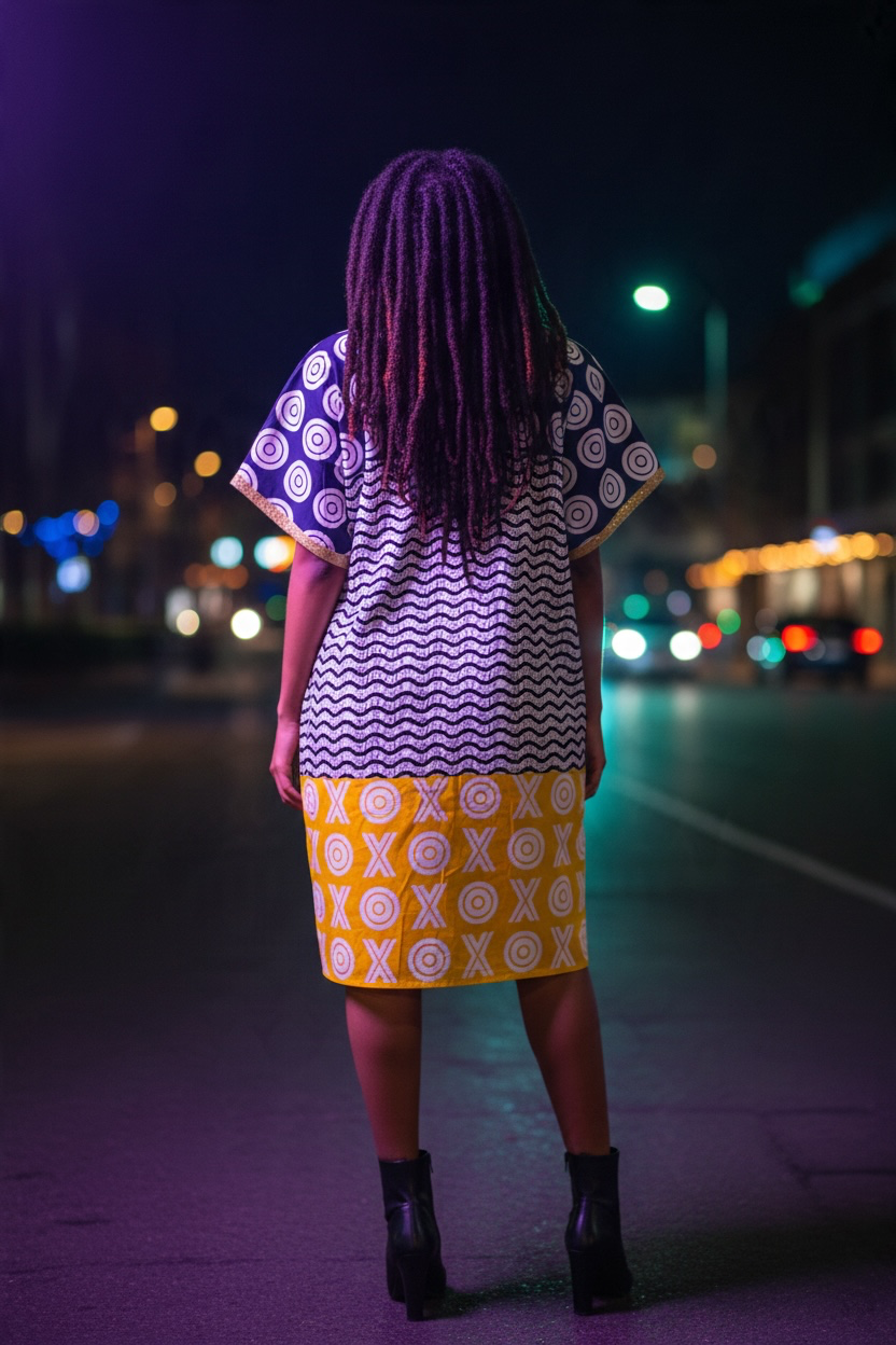 Ankara Mini Kaftan Dress XOXO